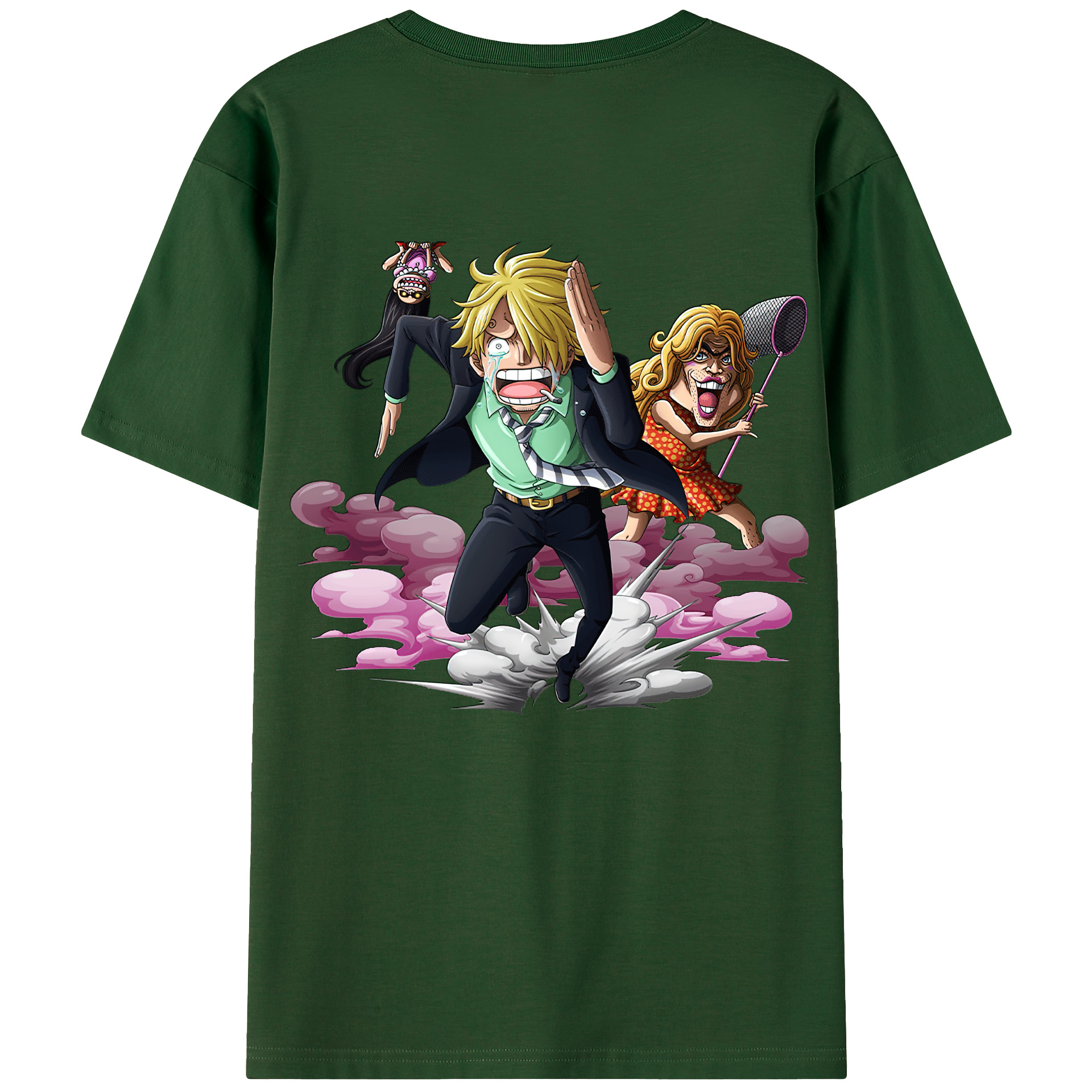 ワンピース サンジ ONE PIECE Sanji 綿100％半袖Tシャツ（背面プリント）